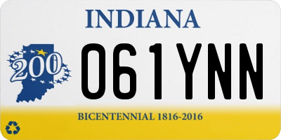 IN license plate 061YNN