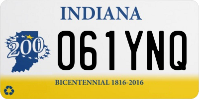 IN license plate 061YNQ