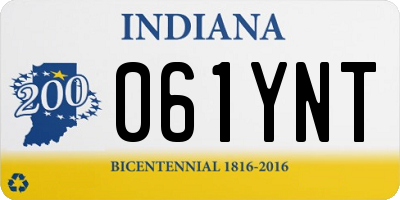IN license plate 061YNT