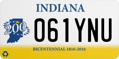 IN license plate 061YNU