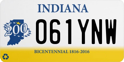IN license plate 061YNW