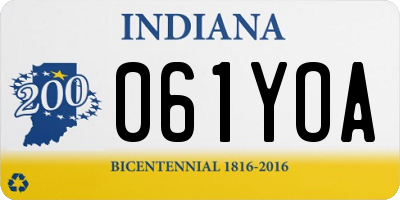 IN license plate 061YOA