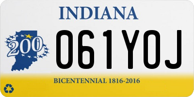 IN license plate 061YOJ