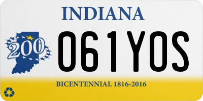 IN license plate 061YOS