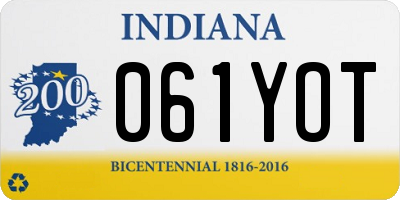IN license plate 061YOT