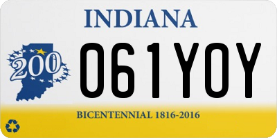 IN license plate 061YOY