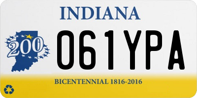 IN license plate 061YPA