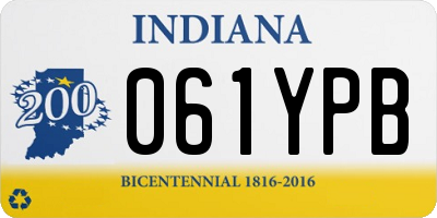 IN license plate 061YPB