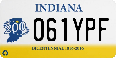 IN license plate 061YPF