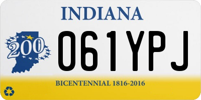 IN license plate 061YPJ