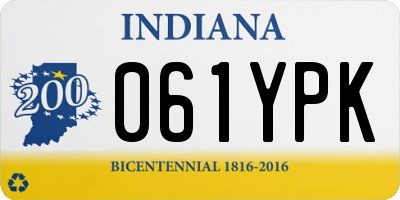 IN license plate 061YPK