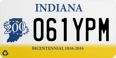 IN license plate 061YPM