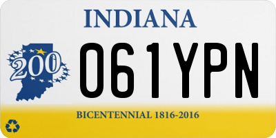 IN license plate 061YPN
