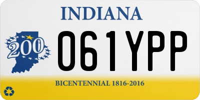 IN license plate 061YPP