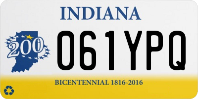 IN license plate 061YPQ