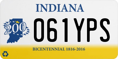 IN license plate 061YPS
