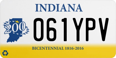 IN license plate 061YPV