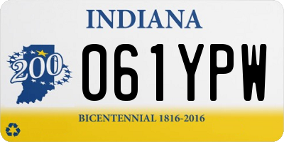 IN license plate 061YPW