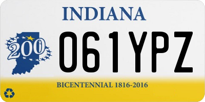 IN license plate 061YPZ