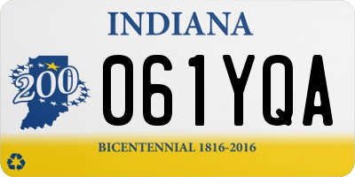 IN license plate 061YQA