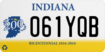 IN license plate 061YQB