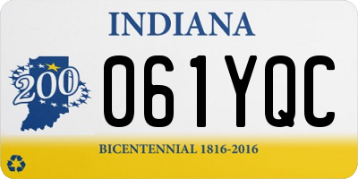 IN license plate 061YQC