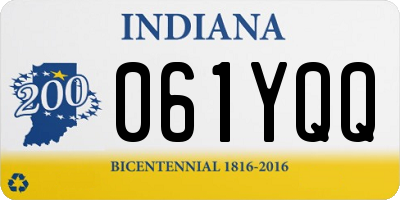 IN license plate 061YQQ