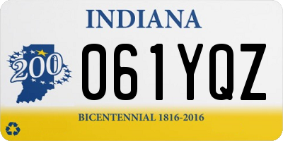 IN license plate 061YQZ