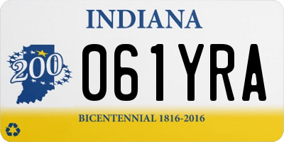 IN license plate 061YRA