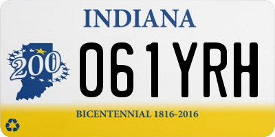 IN license plate 061YRH