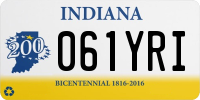 IN license plate 061YRI