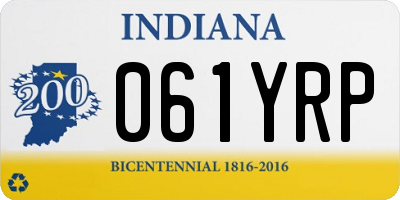 IN license plate 061YRP