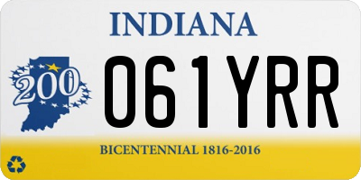 IN license plate 061YRR