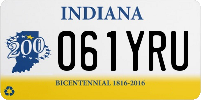 IN license plate 061YRU