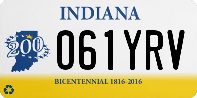 IN license plate 061YRV