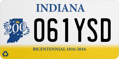 IN license plate 061YSD