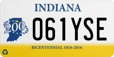 IN license plate 061YSE