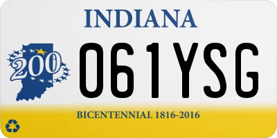 IN license plate 061YSG