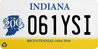 IN license plate 061YSI