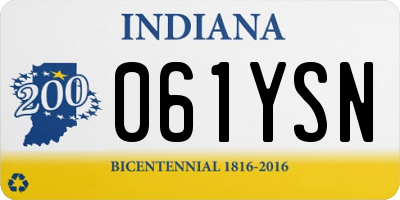 IN license plate 061YSN