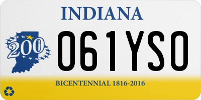 IN license plate 061YSO