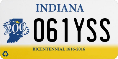 IN license plate 061YSS
