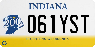 IN license plate 061YST