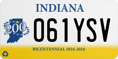 IN license plate 061YSV