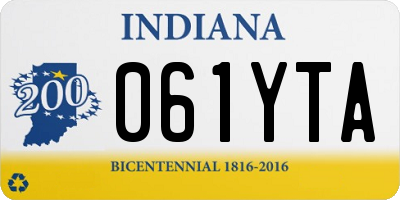 IN license plate 061YTA