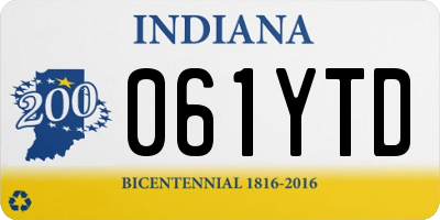 IN license plate 061YTD
