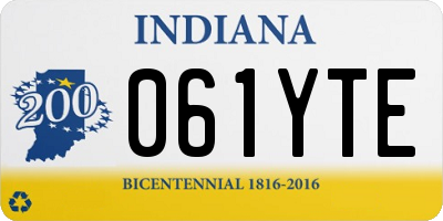 IN license plate 061YTE