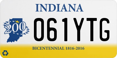 IN license plate 061YTG