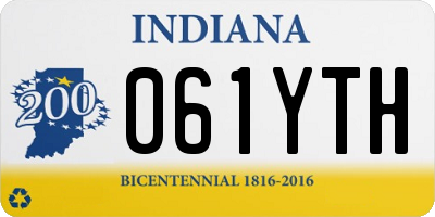IN license plate 061YTH