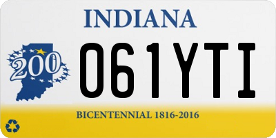 IN license plate 061YTI